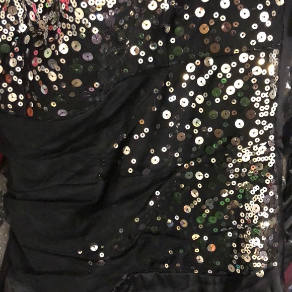 Black Strapless Sequin Dress - Picture 4 of 4